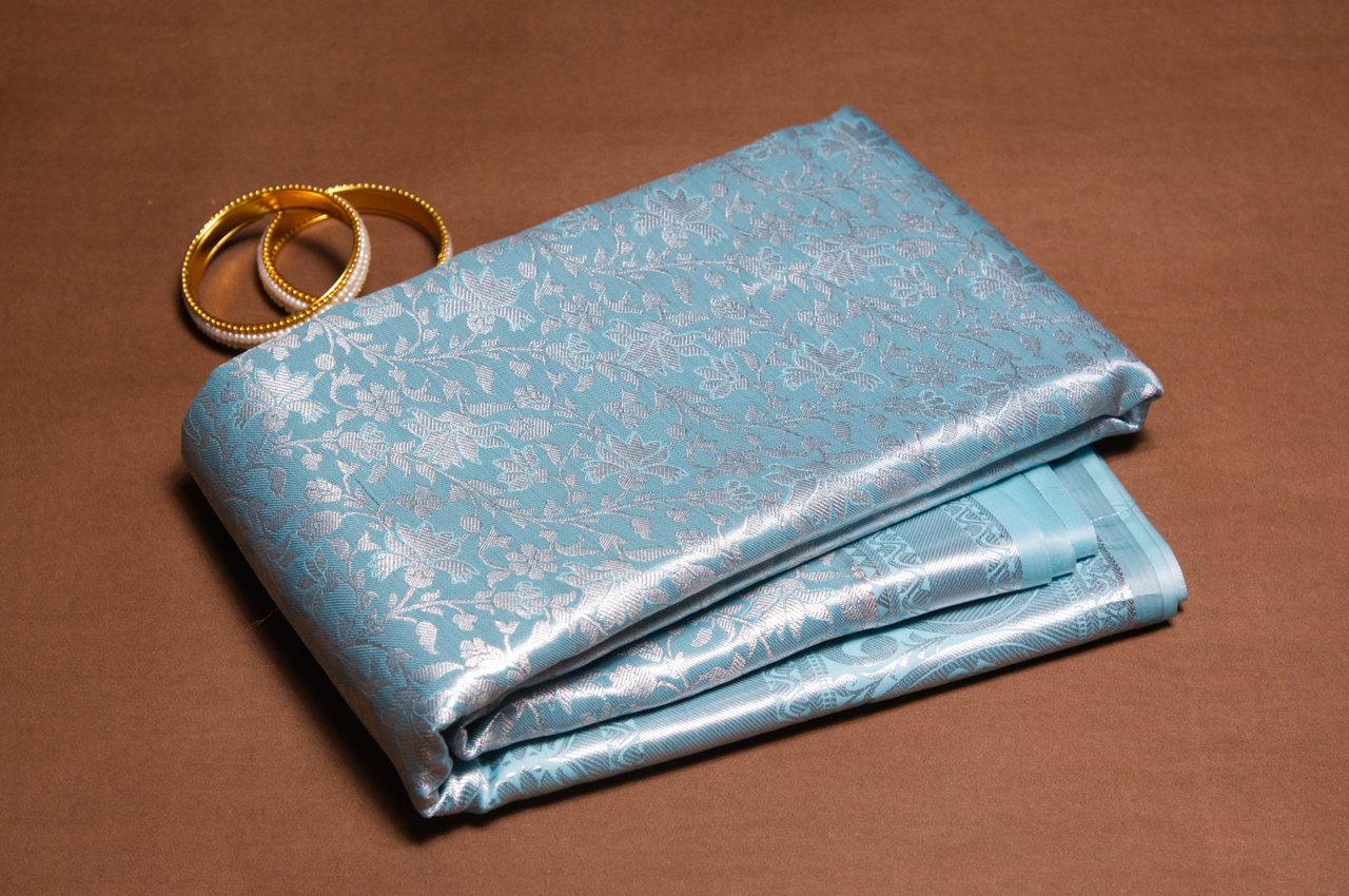 Blue Kanjivaram Zari Warp Designer Handloom Silk Saree