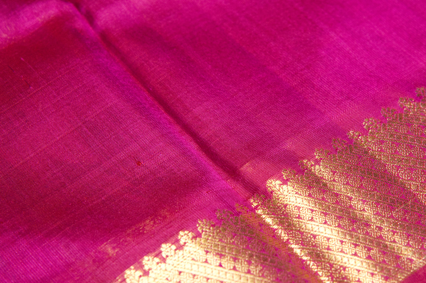 Blue with Rani Blouse Pure Silk Kanjivaram Saree