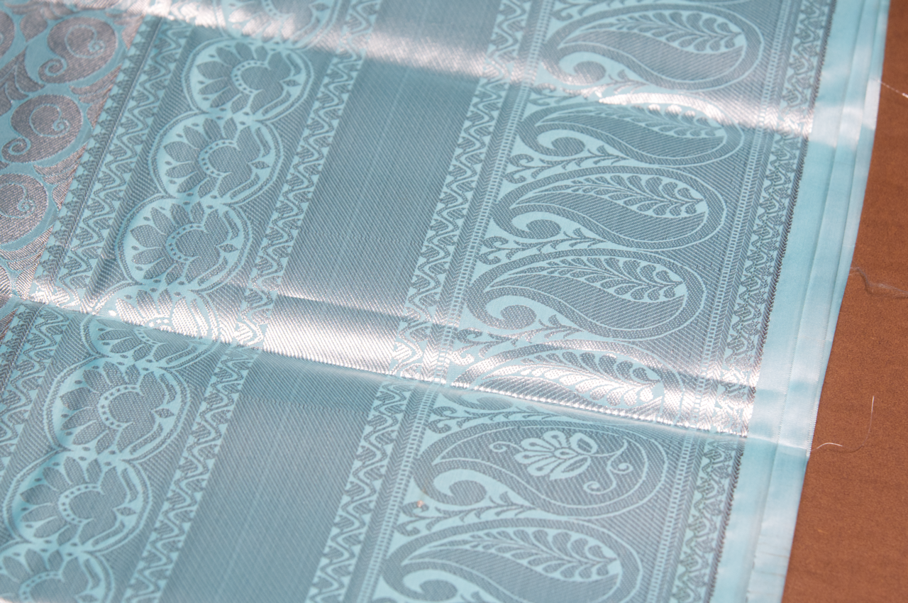 Blue Kanjivaram Zari Warp Designer Handloom Silk Saree