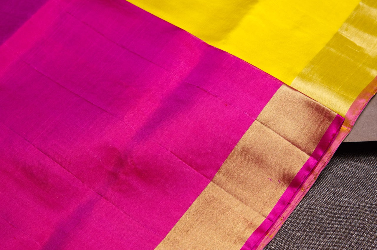 Yellow Kanjivaram Pure Silk Saree