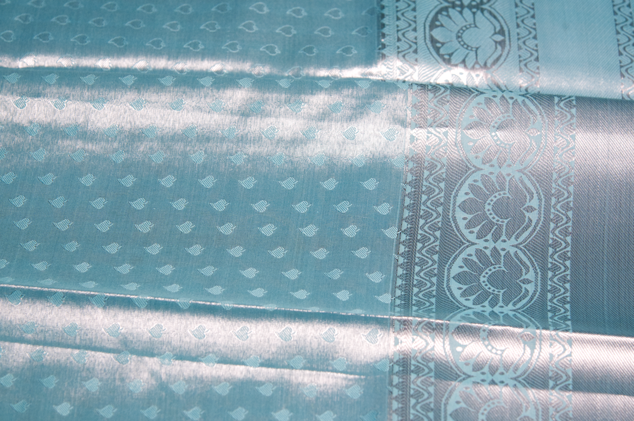 Blue Kanjivaram Zari Warp Designer Handloom Silk Saree