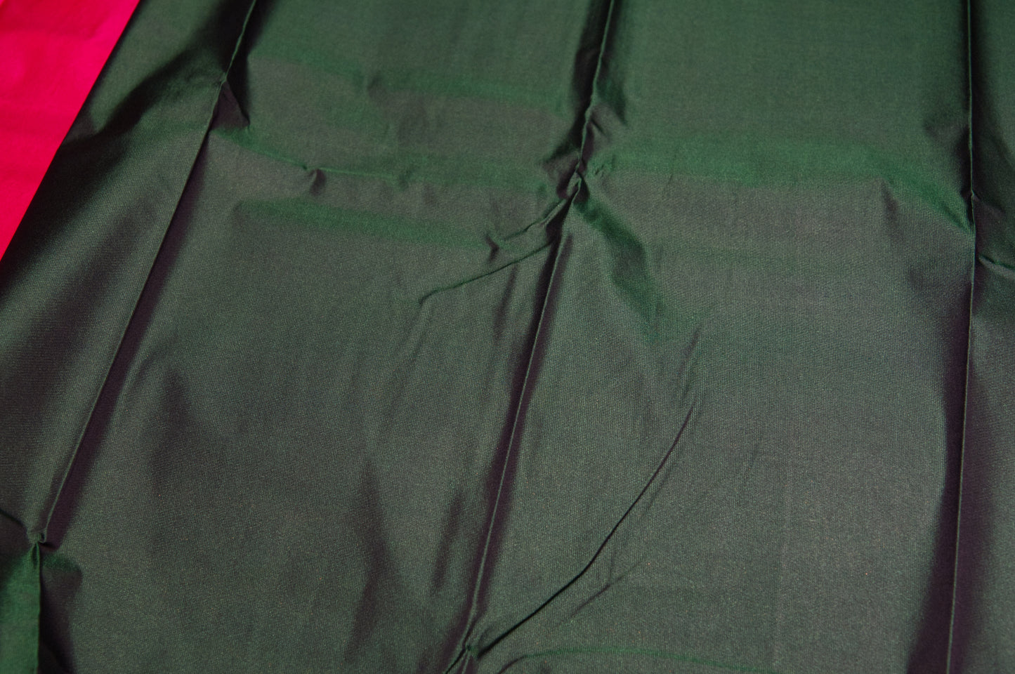 Deep Red and Green Kanjivaram Semi Silk Saree