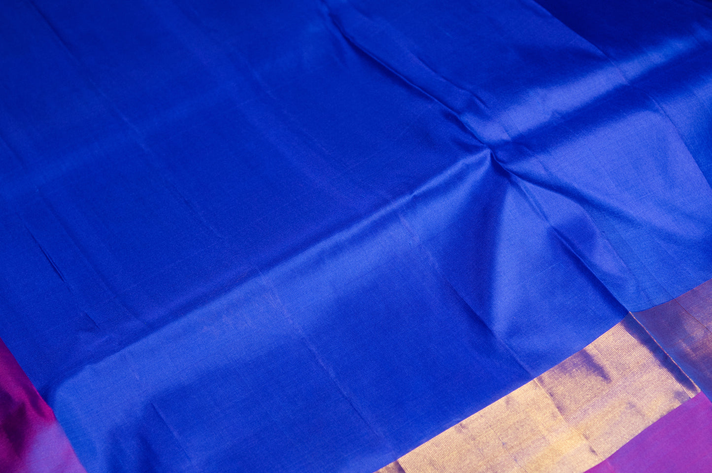 Blue and Purple Kanjivaram Pure Silk Saree