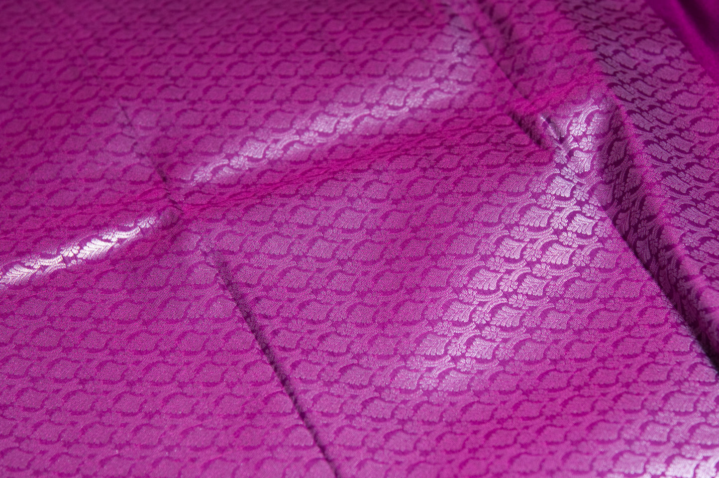 Bottle Green and Wine with Silver Zari Kanjivaram Semi Silk Saree