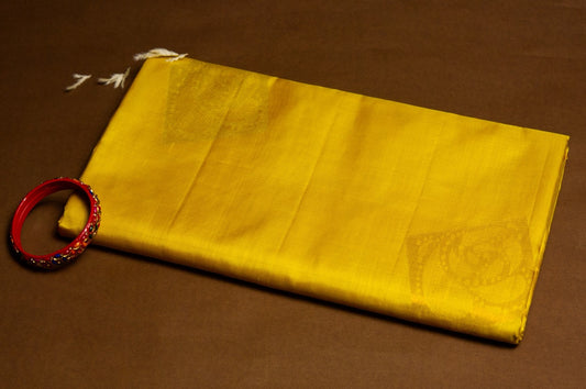 Yellow Kanjivaram Pure Silk Saree