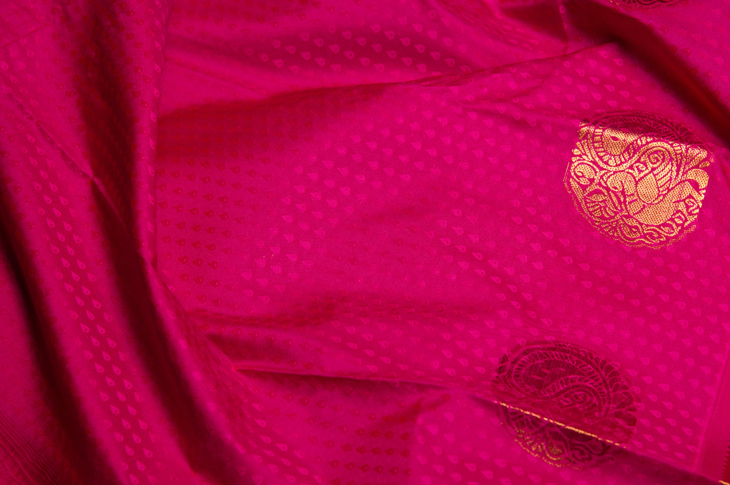 Blue and Pink Kanjivaram Soft Silk Saree