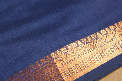 Navy Blue Kanchi Cotton Saree