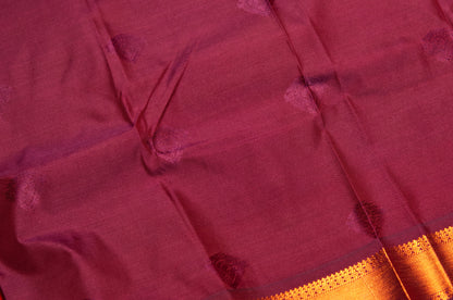 Orange and Copper Semi Silk Kanjivaram Saree