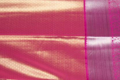 Pink Kanjivaram Zari Warp Designer Handloom Silk Saree