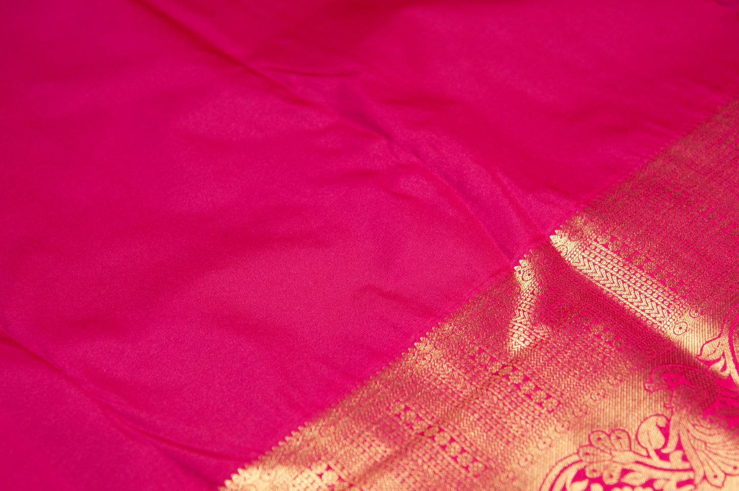 Purple and Rani Kanjivaram Semi Silk Saree