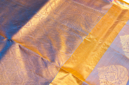 Orange Kanjivaram Pure Silk Saree