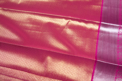 Pink Kanjivaram Zari Warp Designer Handloom Silk Saree