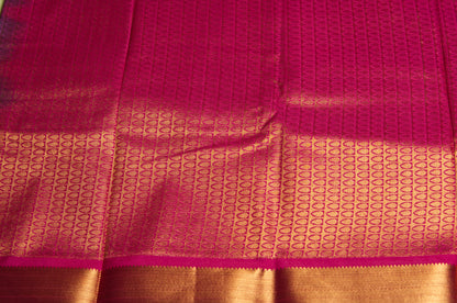 Blue and Pink Kanjivaram Soft Silk Saree